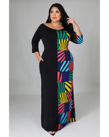 Color Block Maxi Dress