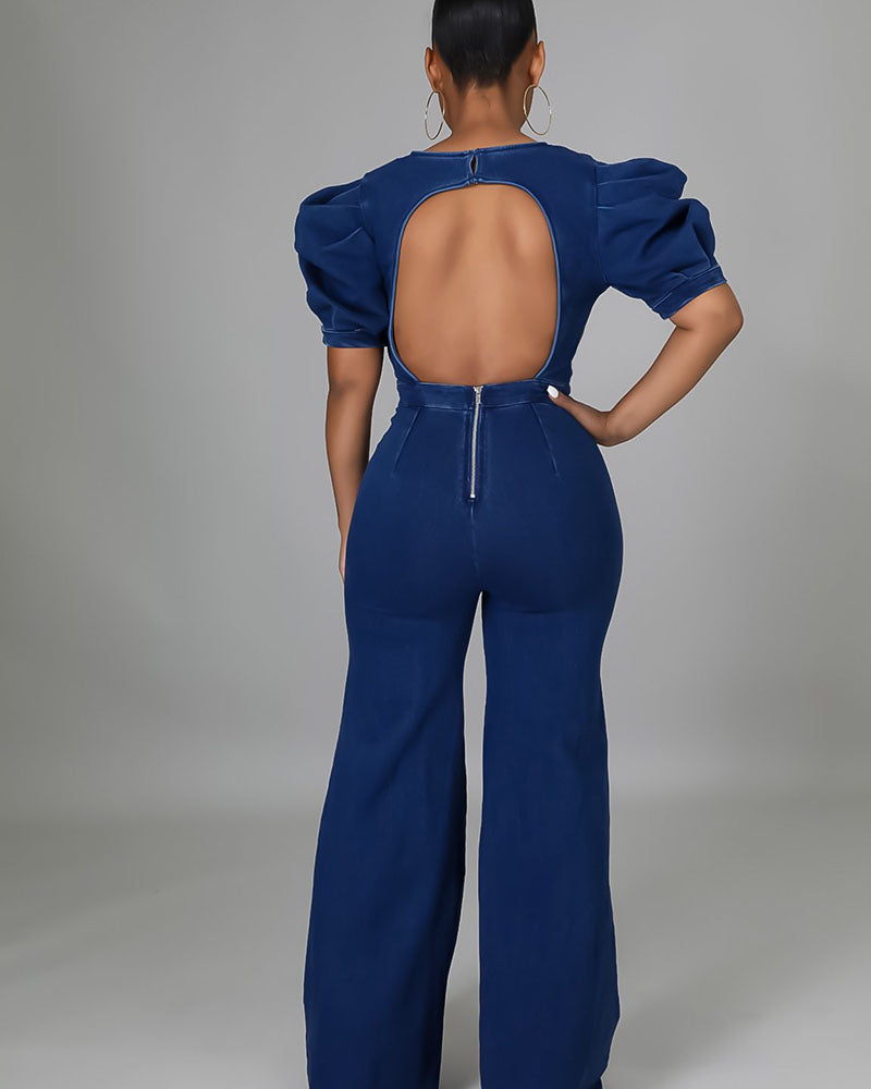 Kash Money Denim Jumpsuit