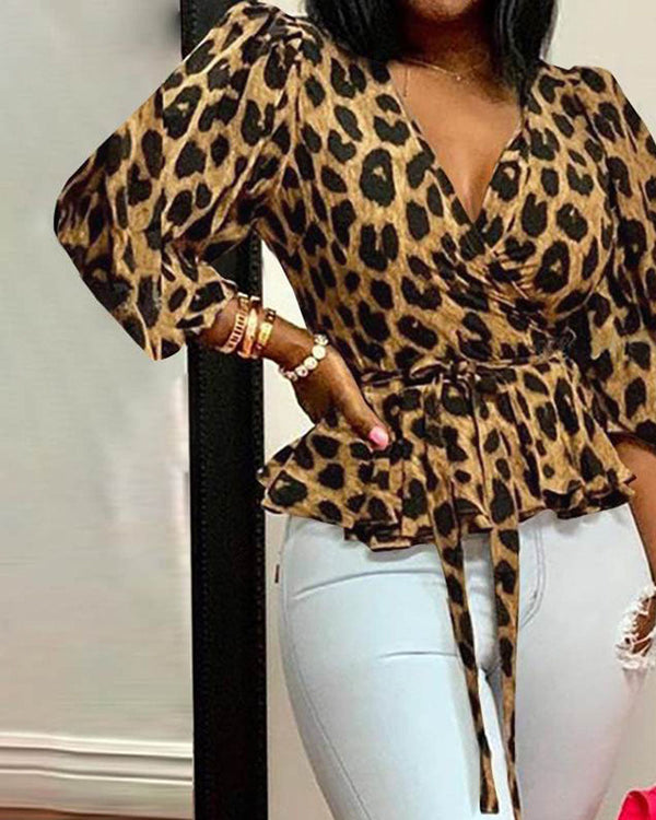 LOOSE LEOPARD PRINT TOP