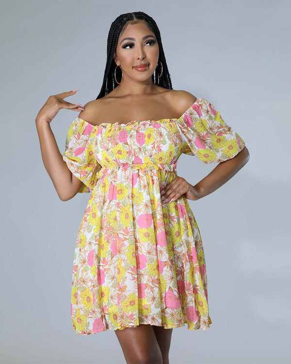 Vibrant Flower Dress