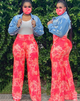 The Neon Light High Waist Pants and Mask