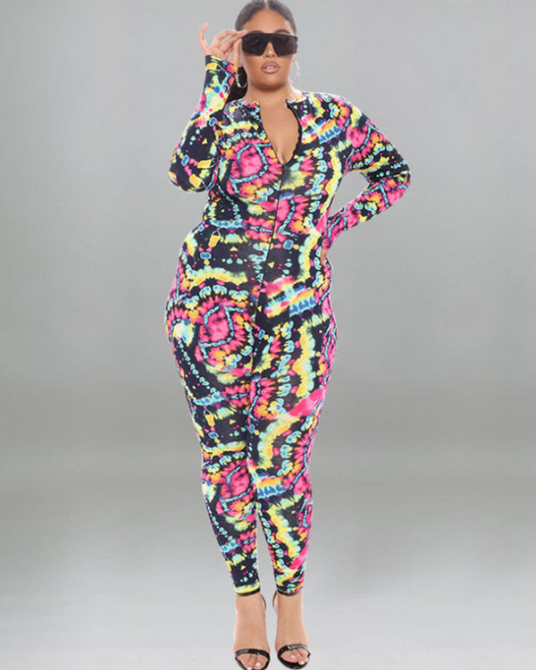 Printed sexy waistband Jumpsuit