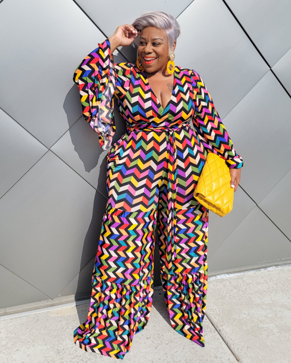 Colorful/Print Chaka Jumpsuit