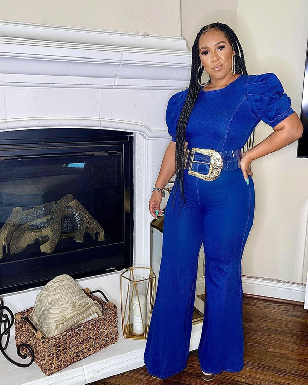 Kash Money Denim Jumpsuit