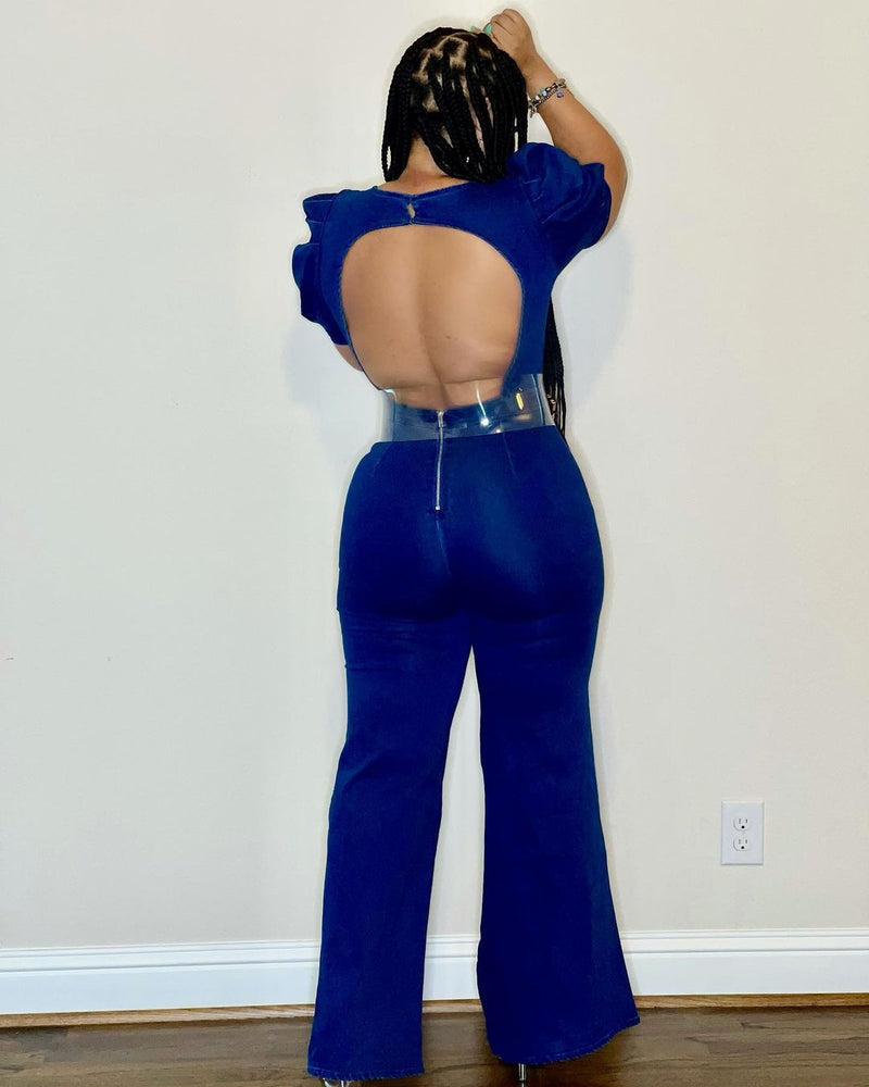 Kash Money Denim Jumpsuit