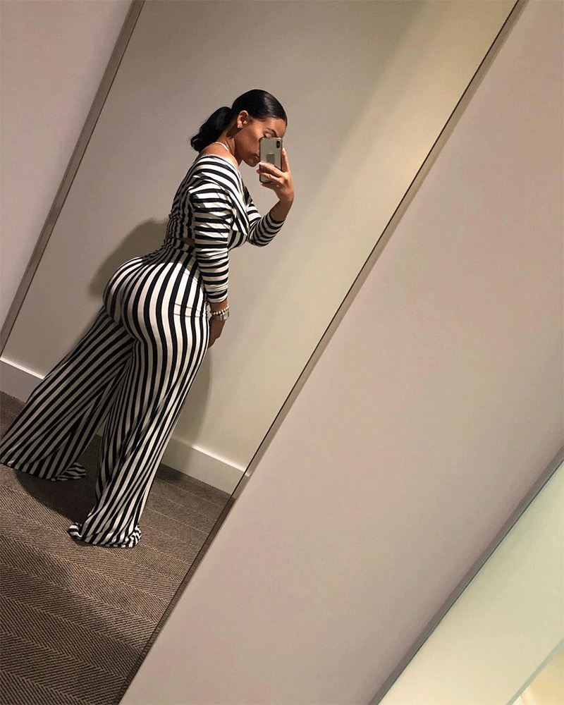 RIGHT UP MY ALLEY STRIPED JUMPSUIT