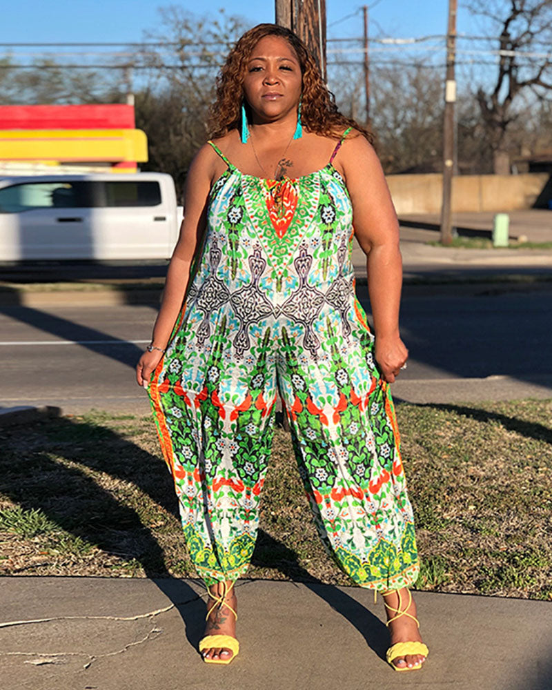 Ethnic style jumpsuit