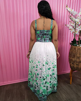 Tiffany Flower Print Maxi Skirt Set