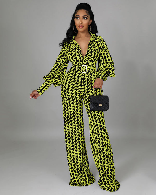 Nikky Houndstooth Jumpsuit