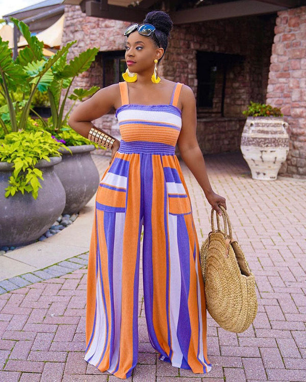 SHANTELL WIDE LEG COUTURE JUMPSUIT