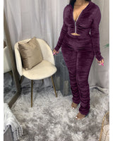 Plush Velvet Pant Set