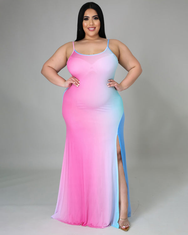 PLUS SIZE GRADIENT MAXI