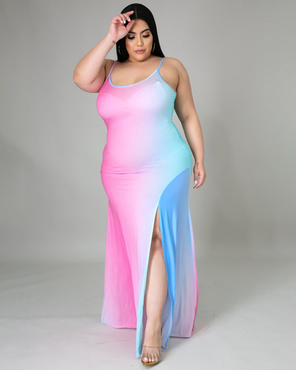 PLUS SIZE GRADIENT MAXI