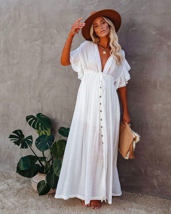 Flutter Sleeves Maxi Dress