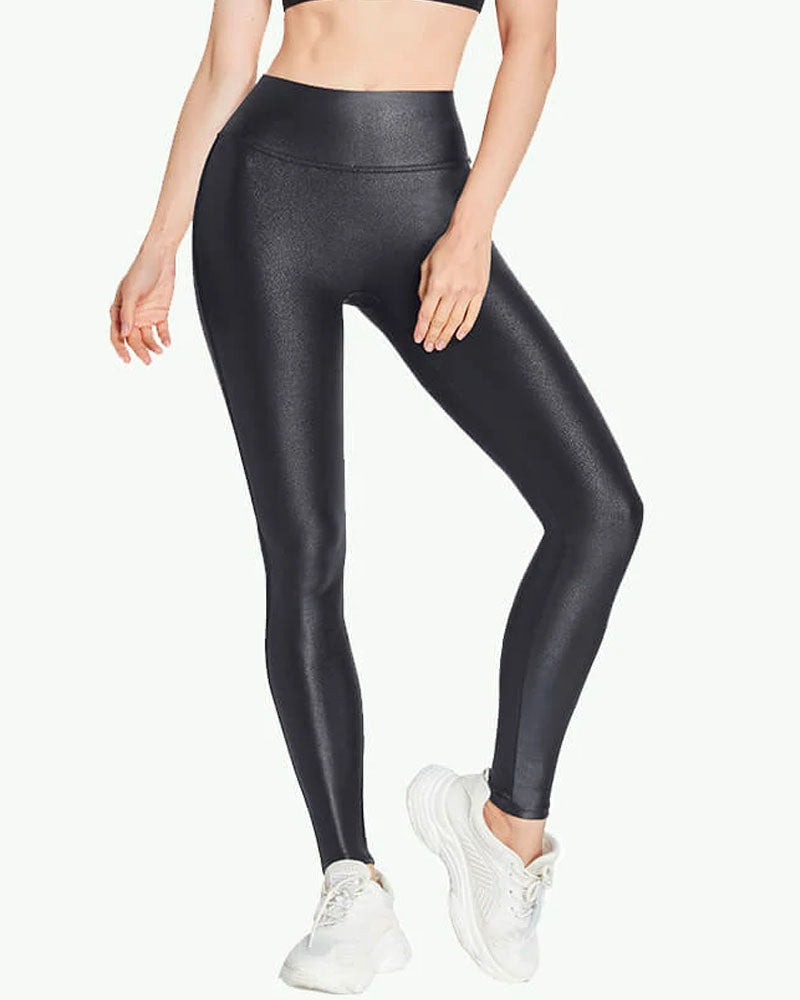 High Waisted Faux Leather Leggings