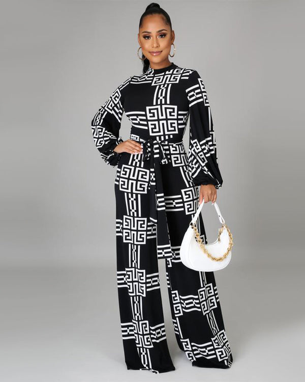 CHRISTINA AZTEC PRINT JUMPSUIT