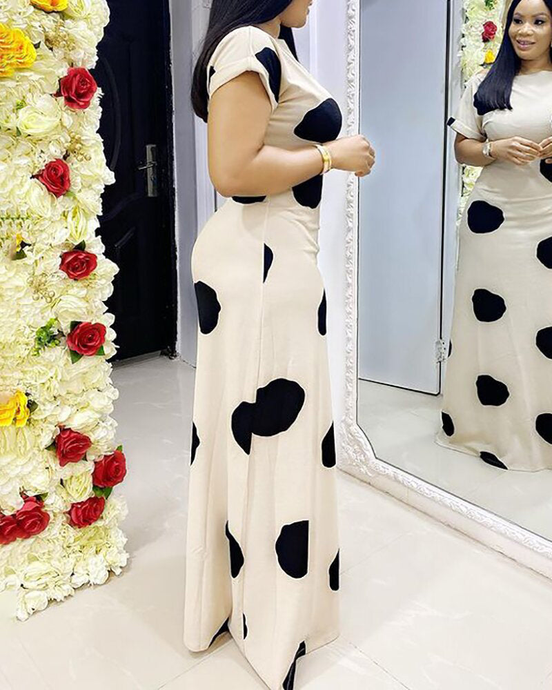 Elegant Polka Dot Dress